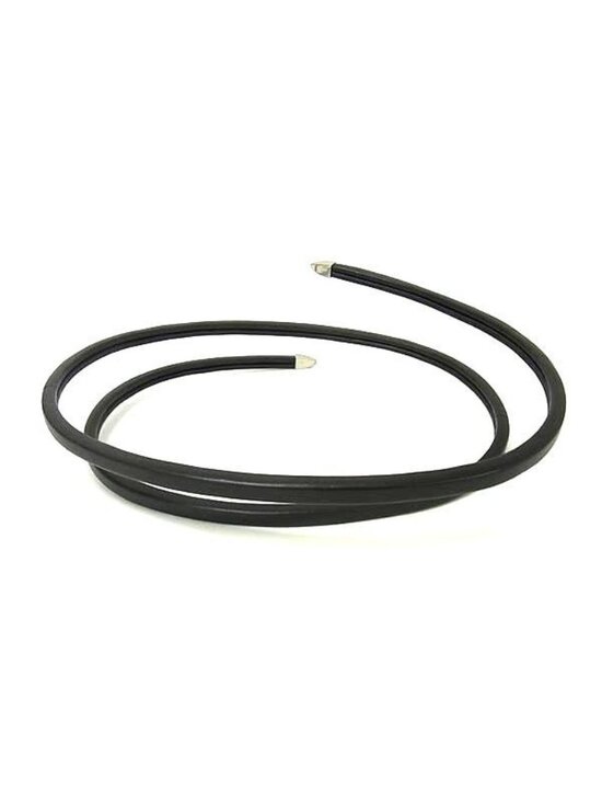 Bottega Veneta Leather Silver Spiral Belt Black